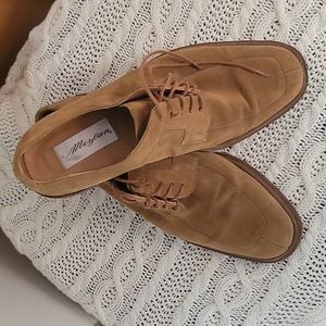 Men's suede mustard oxford